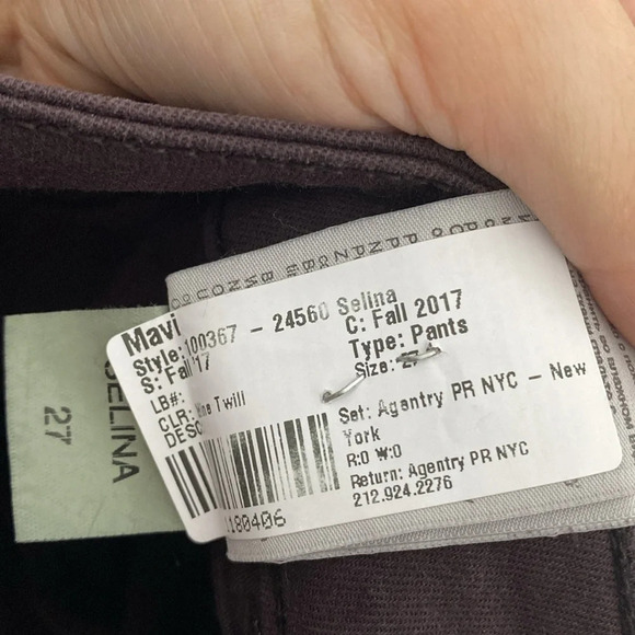 Mavi Selina Mid Rise Chino in wine twill - Picture 14 of 14